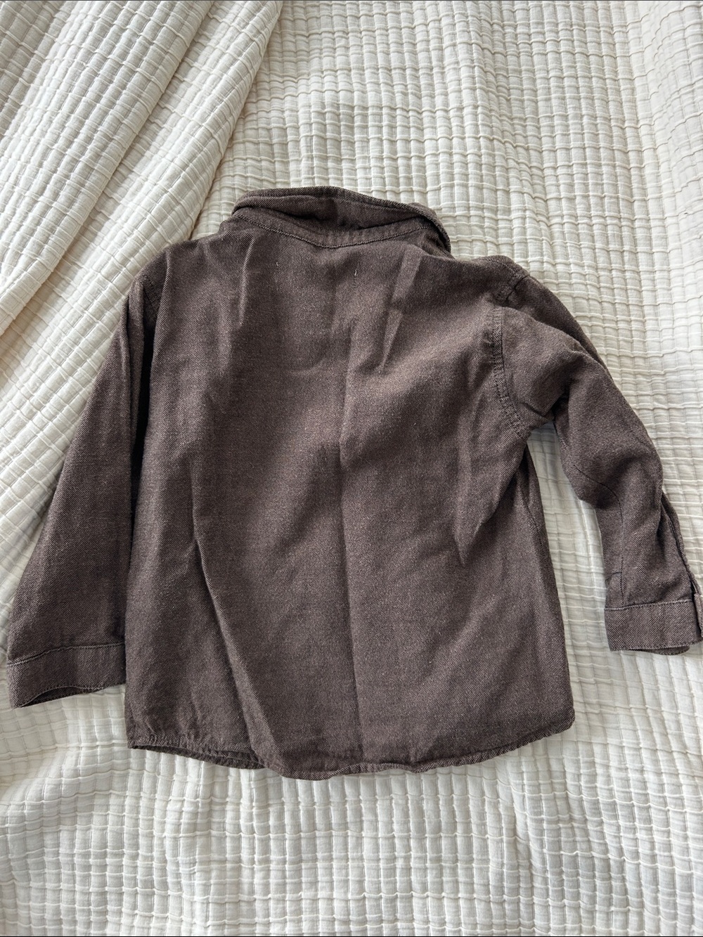 Zara Kids Chocolate Brown Button-Down Shirt - Picture 3 of 3